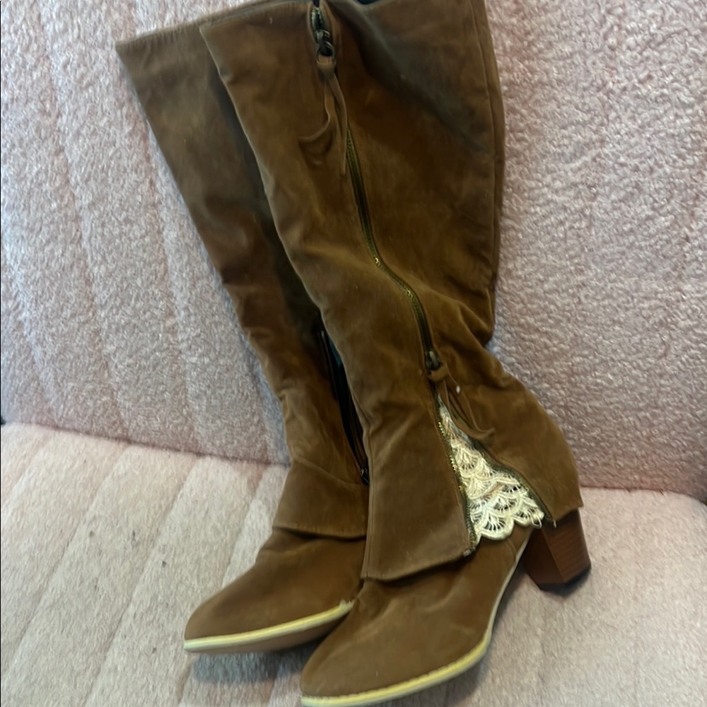 Brown Knee-High Boots